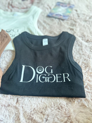 Dog Digger Sleeveless Ribbed Racerback Tank Top