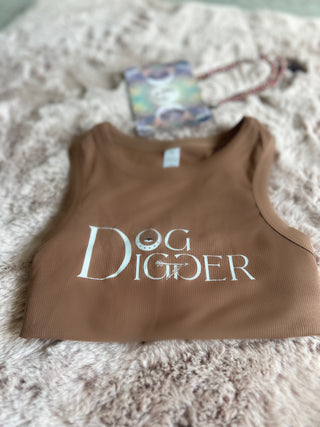 Dog Digger Sleeveless Ribbed Racerback Tank Top